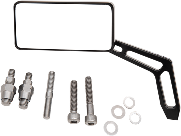 Billet Aluminum Mirrors With Clear Glass Black, 2, nordicamoto.ro
