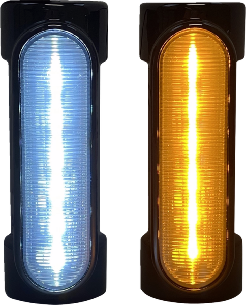 Dynamic Amber/white Engine Guard Leds Black, 2, nordicamoto.ro