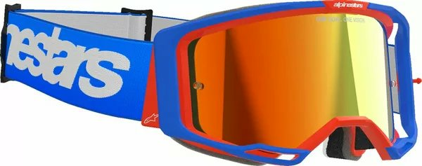 Alpinestars Vision 8 Wordmark Goggle Orange, Blue -1
