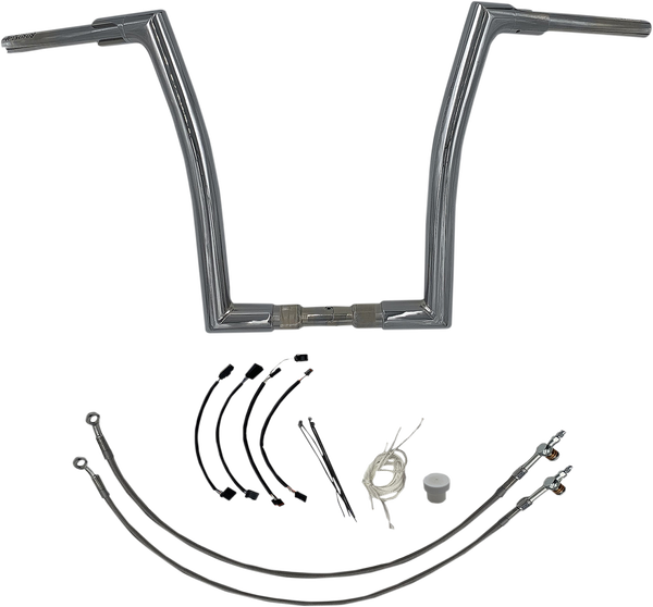 1-1/2(r) Ez Install Flat Top Handlebar Kit Silver, 1, nordicamoto.ro
