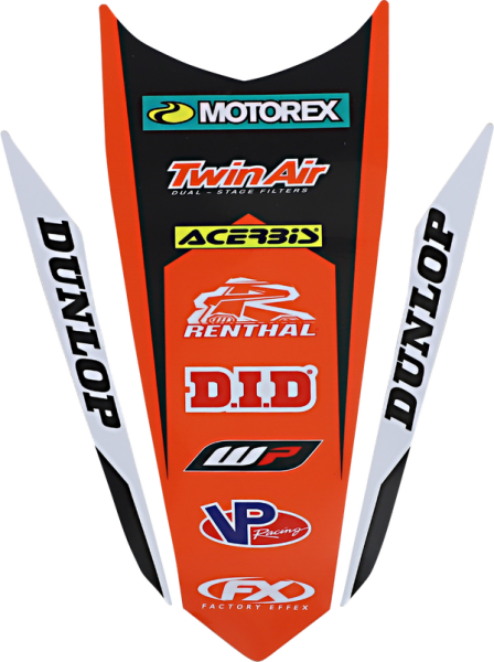 Rear Fender Kit Black, Orange, 2, nordicamoto.ro