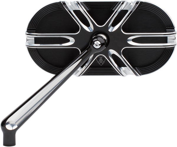 Caged Series Mirror Anodized Black, Chrome, 1, nordicamoto.ro