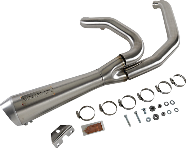 Road Rage 2:1 Short Exhaust System Silver, 2, nordicamoto.ro