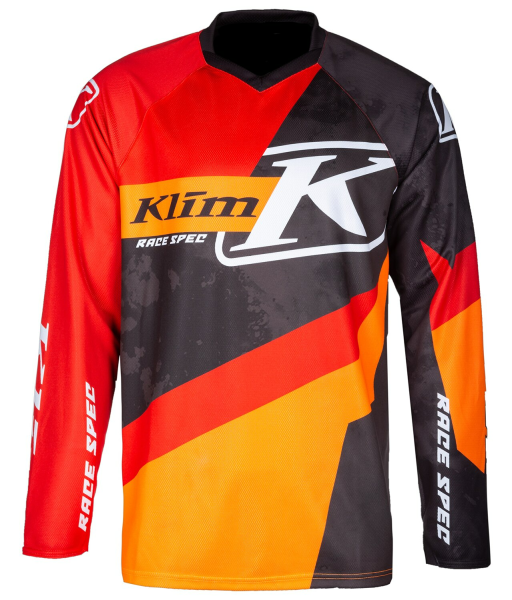 Tricou Snowmobil Klim Revolt Black - Fiery Red-14