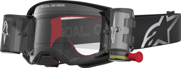 Ochelari Alpinestars Supertech Firma Roll-Off Argintiu/Negru/Lentila Clara, 1, nordicamoto.ro