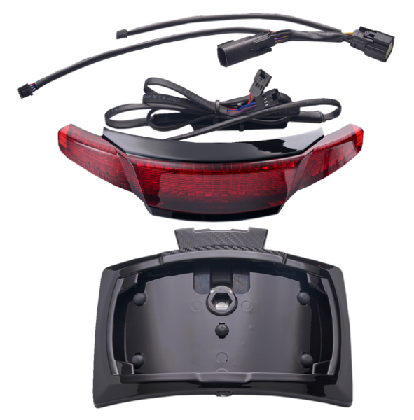 Latitude Tail Light & License Plate Holder With Lightstrike Amber, Red, 1, nordicamoto.ro