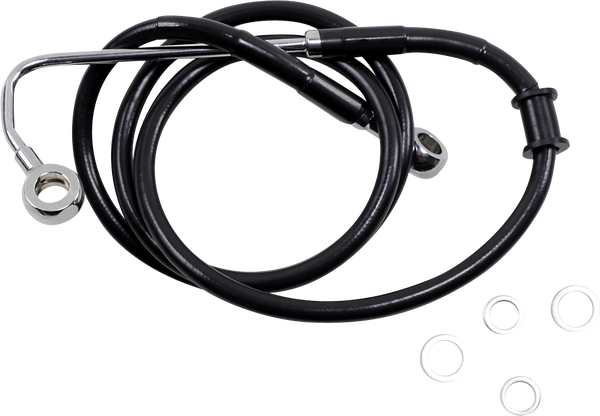 Extended Length Stainless Steel Brake Line Black, Vinyl Coated Oversize [+203 mm (8'')], 1, nordicamoto.ro