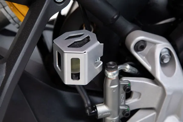Brake Reservoir Guard Silver, Aluminum-0