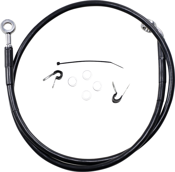Extended Length Black Vinyl Brake Line Kit Black Oversize [+51 mm (2'')], 1, nordicamoto.ro