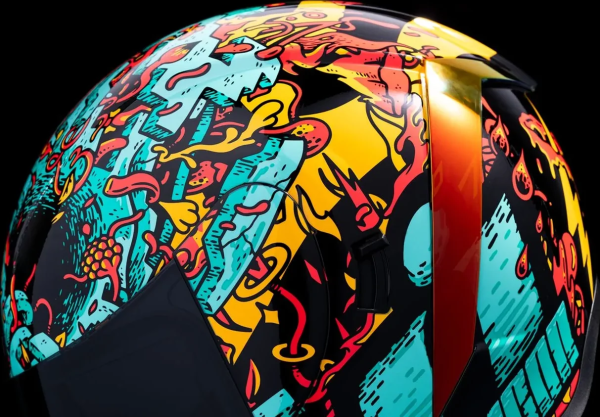 Casca Icon Airform Munchies Mips Green/Orange/Blue, 10, nordicamoto.ro