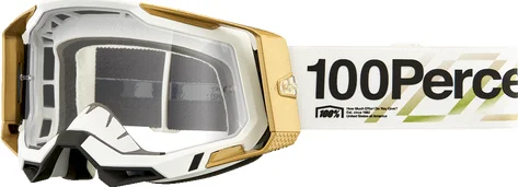 Ochelari 100% Racecraft 2 Succession Clear White/Gold ONE SIZE, 2, nordicamoto.ro