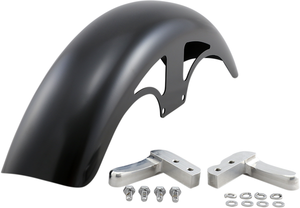 Hugger Front Fender With Mounting Blocks For Softail/dyna Black, 1, nordicamoto.ro