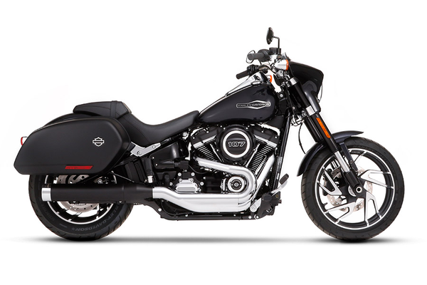 Muffler Slip-on 4(r) For Softail Sport Glide Black, 3, nordicamoto.ro