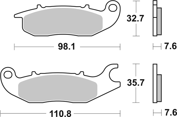 Hf Street Ceramic Organic Brake Pads, 2, nordicamoto.ro