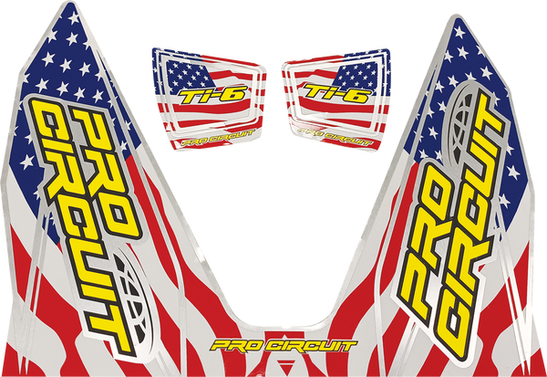 Ti-6 Exhaust Decals Blue, Red, White-0