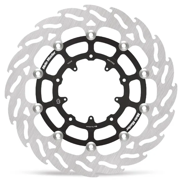 Flame Series Floating Rotor Black, Silver, Stainless Steel-1