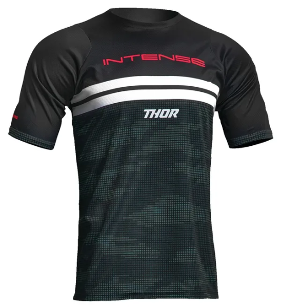Tricou MTB Thor Intense Assist Decoy Black/Camo Green-3