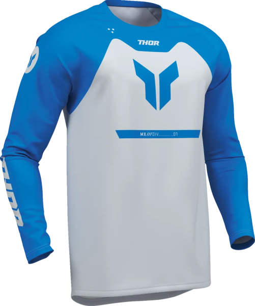 Youth Ridemode Menace Jersey White, Blue L, 2, nordicamoto.ro