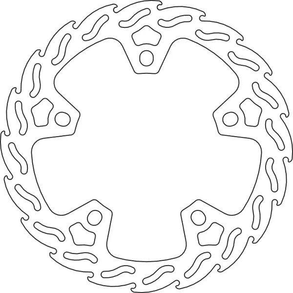 Flame Fixed Brake Rotor Silver -0