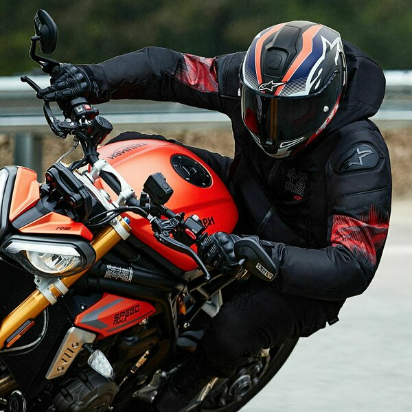 Casca integrala sport ALPINESTARS SUPERTECH R10 CARBON TEAM Negru/Albastru/Rosu-0