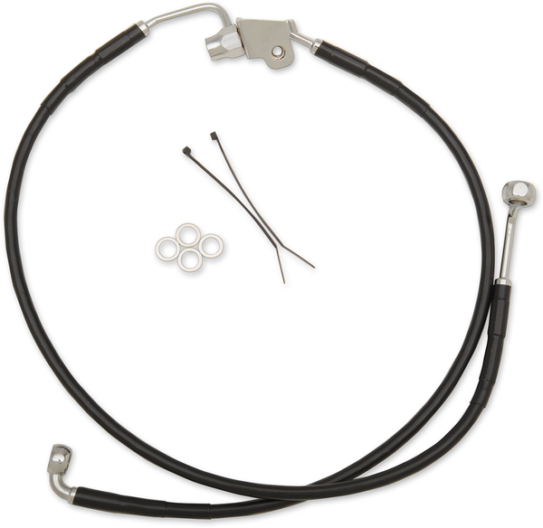 Stainless Steel Brake Line Kit Black, 1, nordicamoto.ro