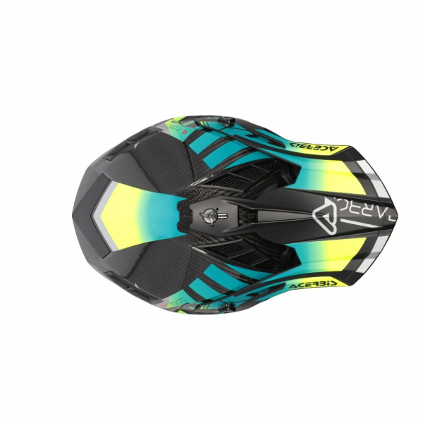 Casca Acerbis Steel Carbon 22.06 Light Blue/Fluo Yellow-1