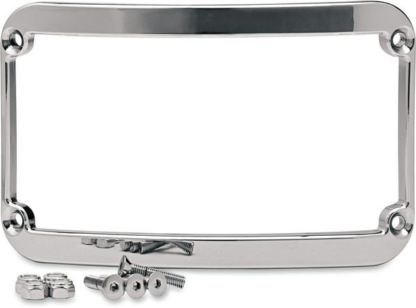 Wfb Benchmark Stretched Rear Fender License Plate Frame Chrome, 1, nordicamoto.ro