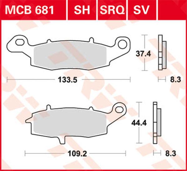 Plăcuțe de frână ceramice universale, 1, nordicamoto.ro