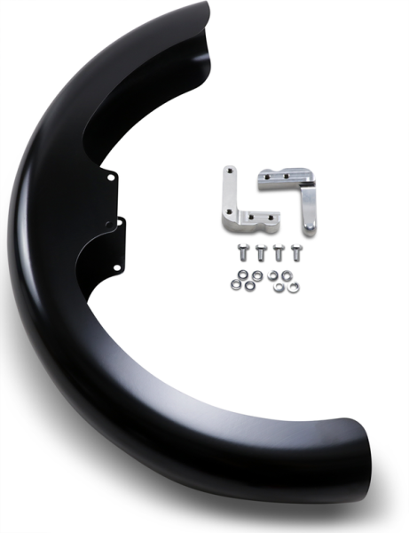 Hugger Front Fender With Mounting Blocks For Softail/dyna Black, 1, nordicamoto.ro