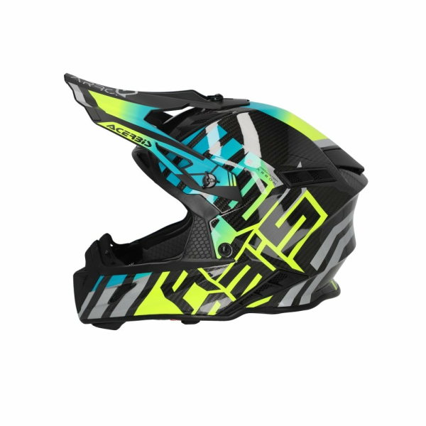 Casca Acerbis Steel Carbon 22.06 Light Blue/Fluo Yellow-4