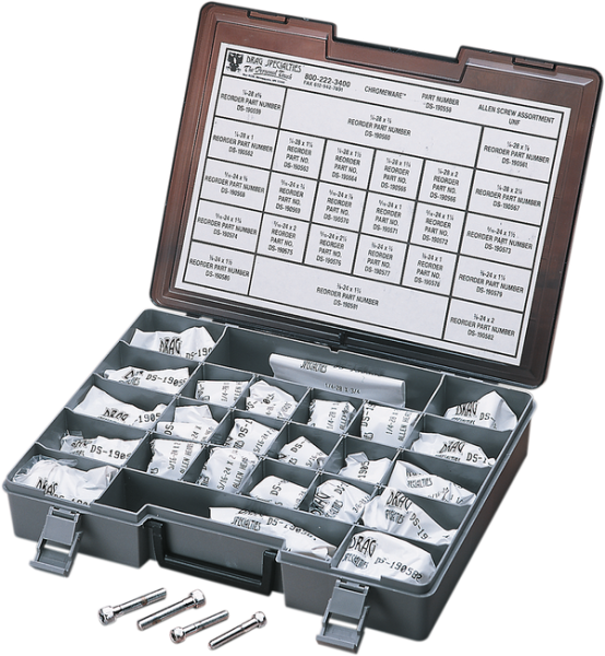 Fine-thread Bolt Assortment Silver, 1, nordicamoto.ro