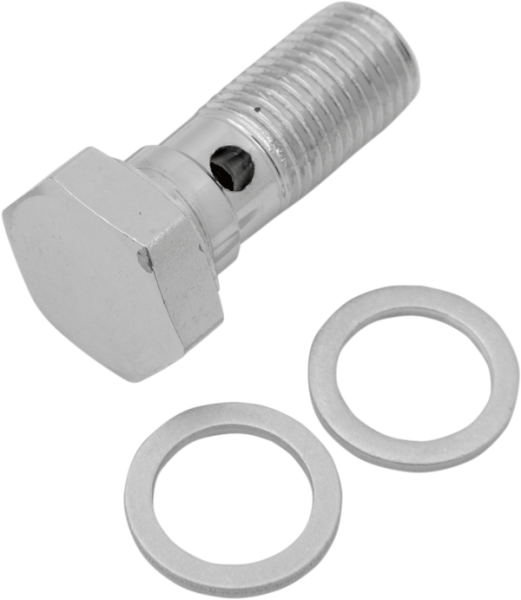 Universal Chrome Steel Banjo Bolt Silver, Chrome, 1, nordicamoto.ro