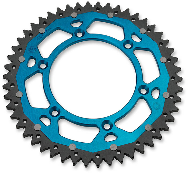 MOOSE RACING Pinion dublu spate Negru, Albastru, Anodizat, 2, nordicamoto.ro