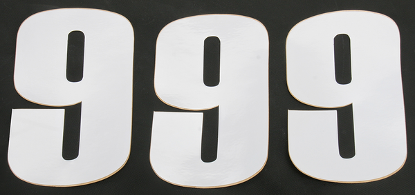 MOOSE RACING Vinyl Race Numbers White -0