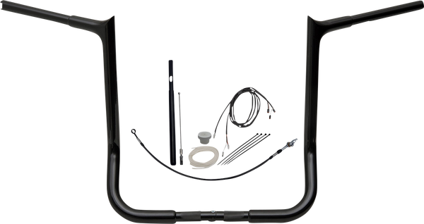 1-1/4(r) Ez Install Pointed Top Handlebar Kit Black, 5, nordicamoto.ro