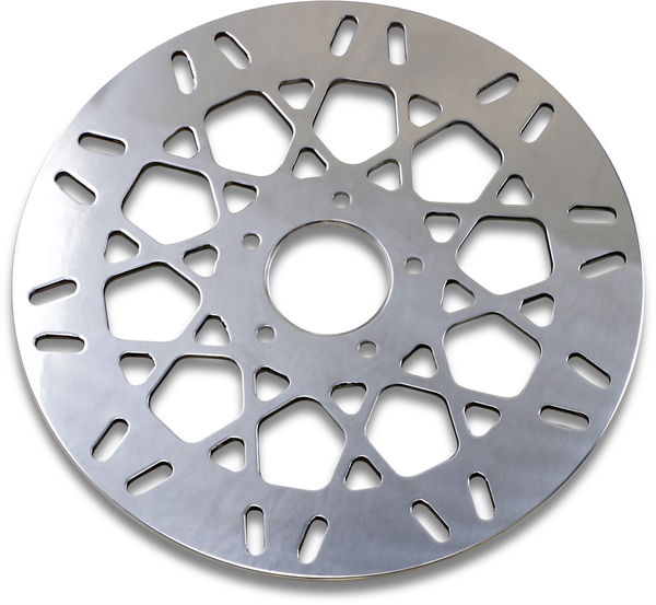 Front Brake Rotor Mesh Stainless Steel 11.8(r) Polished Stainless Steel, 2, nordicamoto.ro