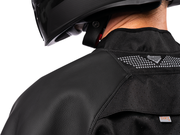 Geaca Piele Icon Mesh AF Black-1