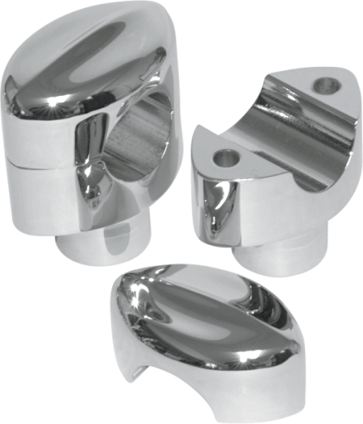 Hefty Handlebar Riser For 1-1/4(r) Handlebars Silver, 1, nordicamoto.ro