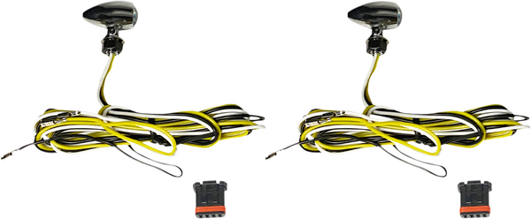 Micro Bullet Dual Color Led Turn Signals Chrome, 2, nordicamoto.ro