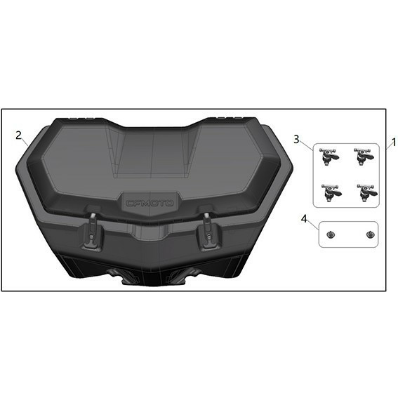 CUTIE DEPOZITARE SPATE UTV 100L CFMOTO ZFORCE – NEGRU, 13, nordicamoto.ro