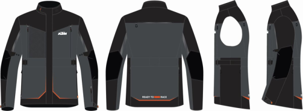 Geaca KTM Tourrain V3 WP Grey/Orange/Black-1