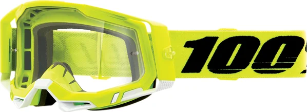Ochelari 100% Racecraft 2 Yellow Clear Lens ONE SIZE, 2, nordicamoto.ro