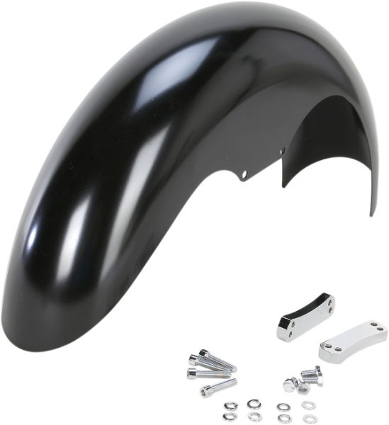 Hugger Front Fender With Mounting Blocks For Softail/dyna Black, 5, nordicamoto.ro