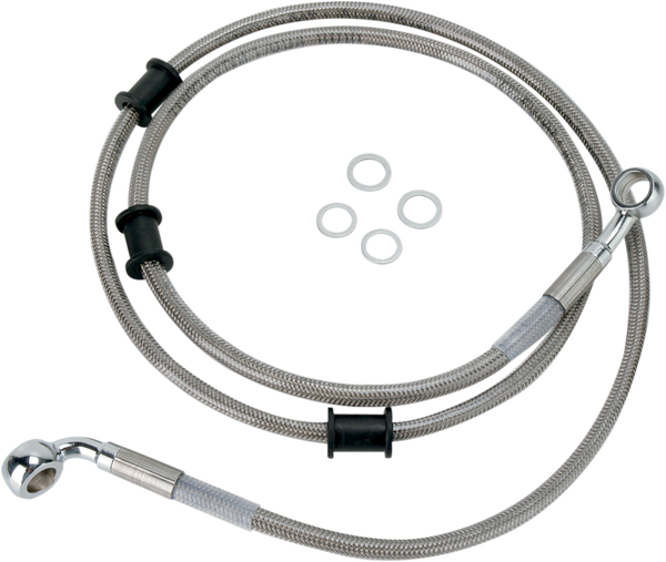 Stainless Steel Brake Line Kit Silver, Clear-coated, 1, nordicamoto.ro