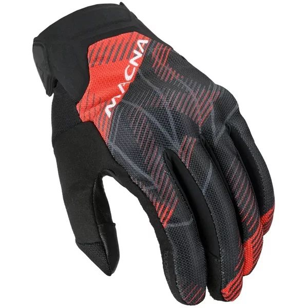 Manusi de piele MACNA OBTAIN LEATHER 3XL Negru/Rosu, 1, nordicamoto.ro
