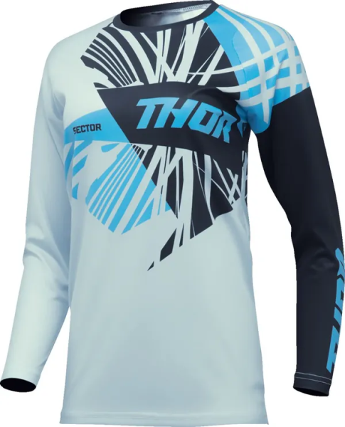 Tricou Dama Thor Sector Split Black/Blue-5