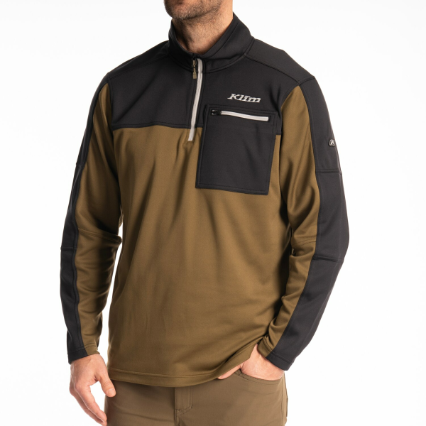 Pulover Klim Glacier 1/4 Zip Mid Layer Black-16