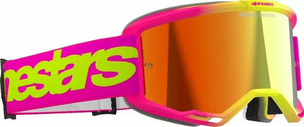 Alpinestars Vision 5 Wordmark Goggle Pink, Yellow -1