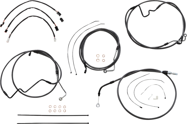 Black Pearl Designer Handlebar Installation Kit Black, 2, nordicamoto.ro