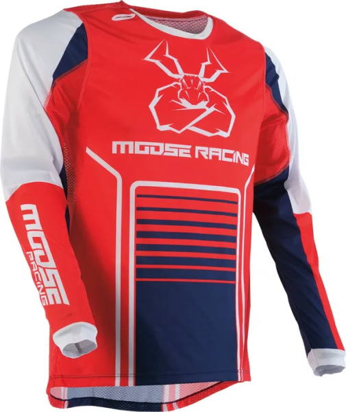 Tricou Moose Racing Agroid Blue/Red/White-3